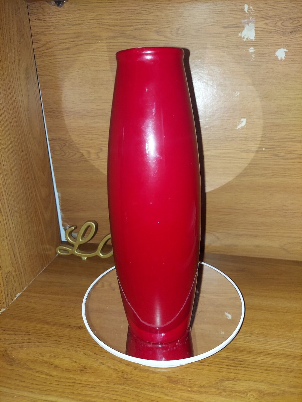 Scheurich Amano Red Ox Blood Lava Torpedo Vase 629-27 Made in Germany